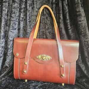 Vintage 60s 70s Brown Leather THOM HIRD ORIGINALS Purse Bag - no monogram